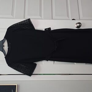 Express Black Dress with Lace Sleeves